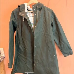 Stutterheim Dark Green Hooded Utility Jacket